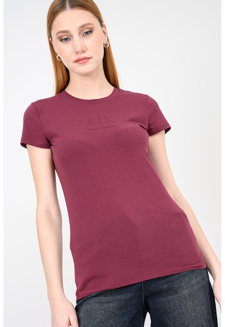 Tricou slim fit - Violet pruna
