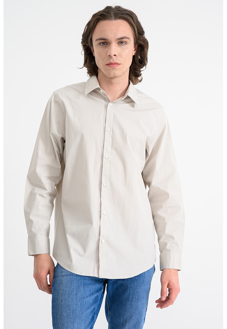 Camasa din amestec de bumbac cu guler clasic