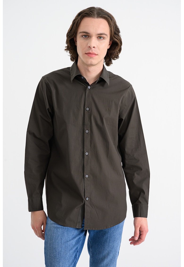 Camasa din amestec de bumbac cu guler clasic