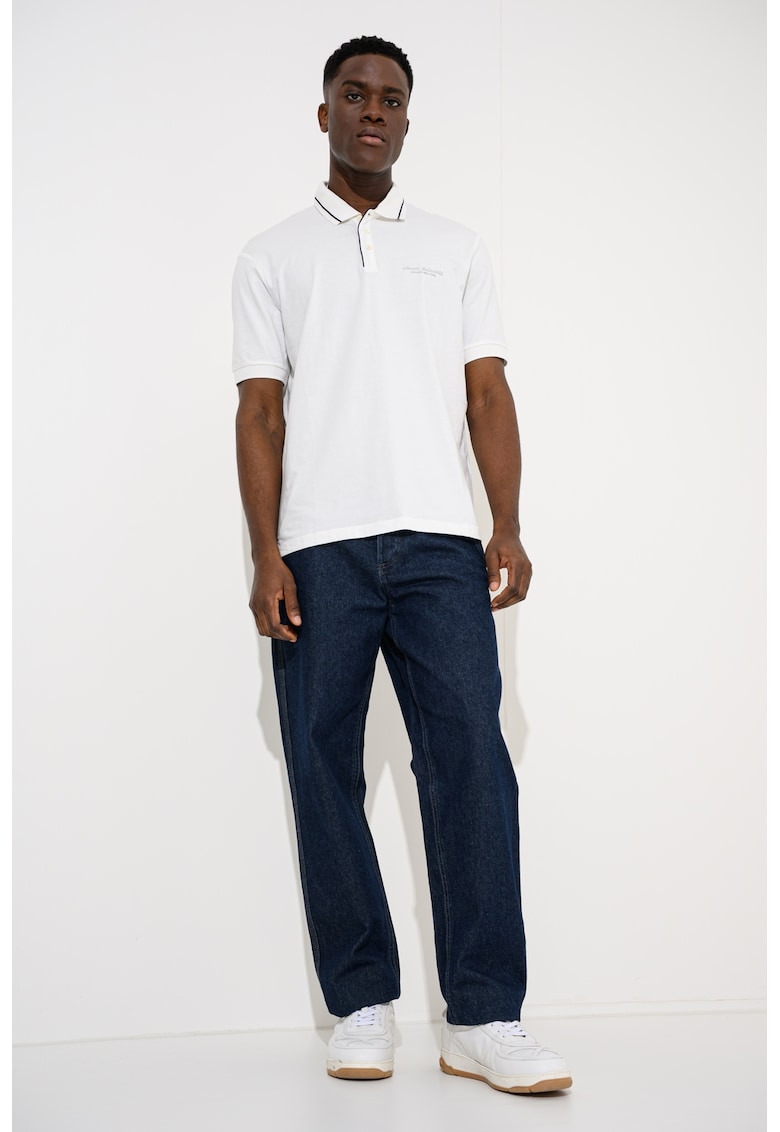 Tricou polo uni - Alb