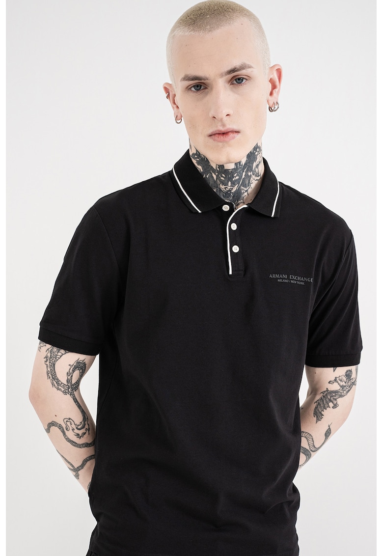 Tricou polo uni - Negru