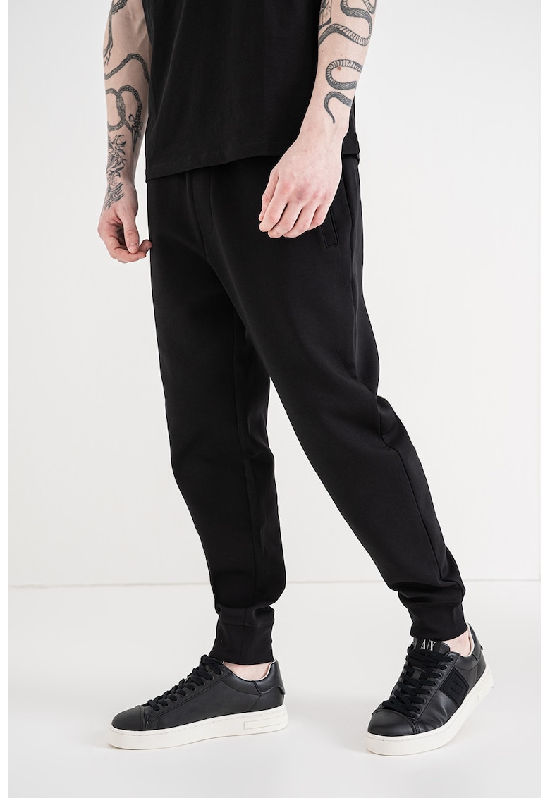 Pantaloni conici din amestec de bumbac