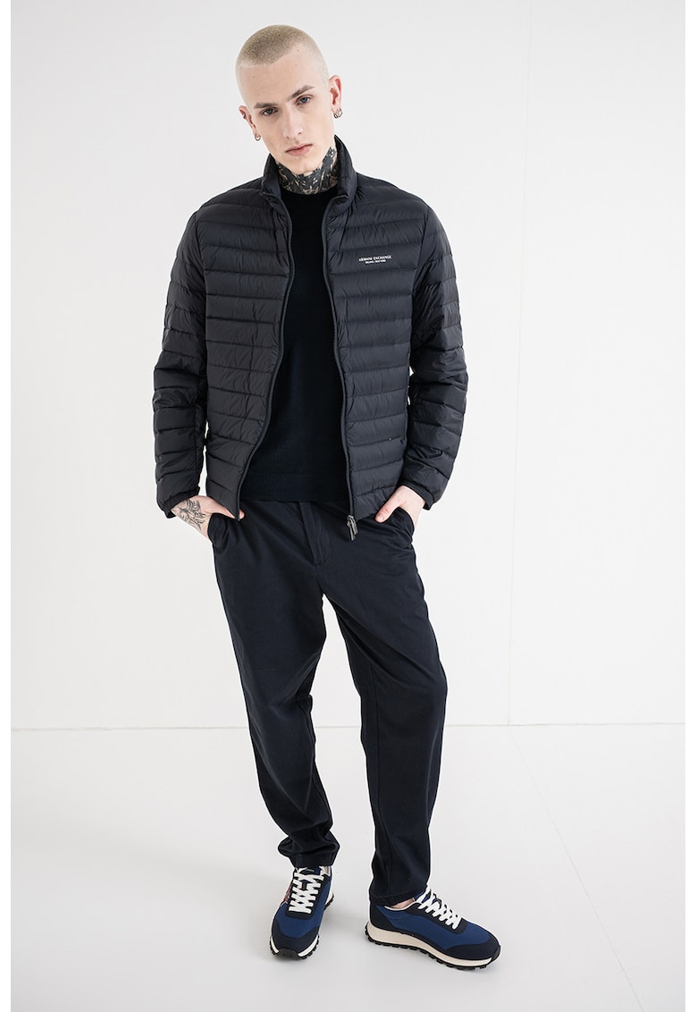 Jacheta matlasata cu fermoar - Albastru ultramarin