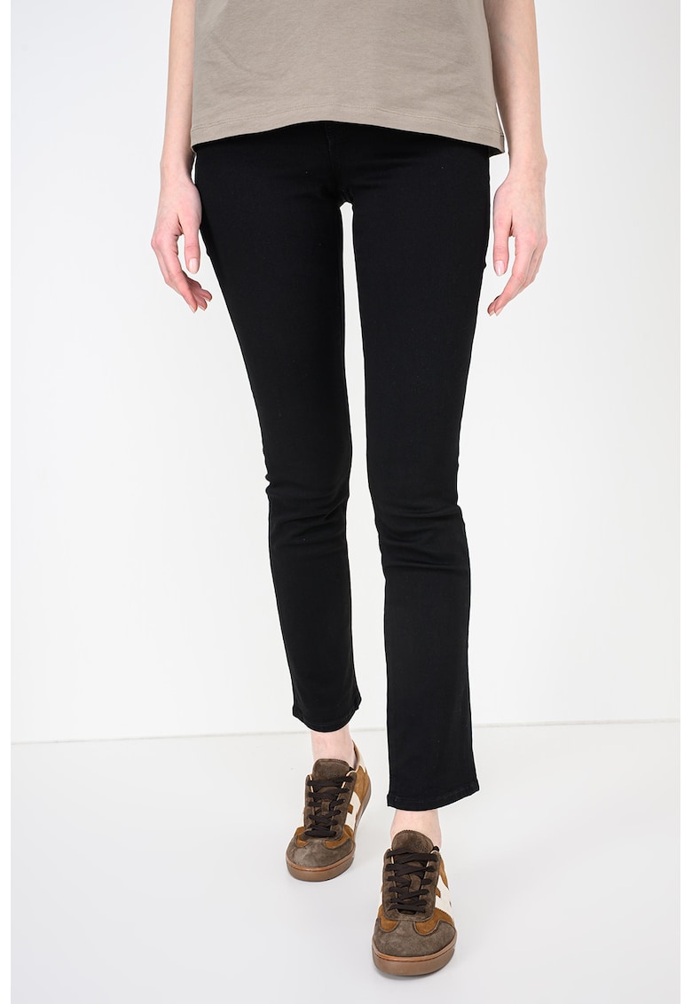 Blugi slim fit cu talie inalta - Negru