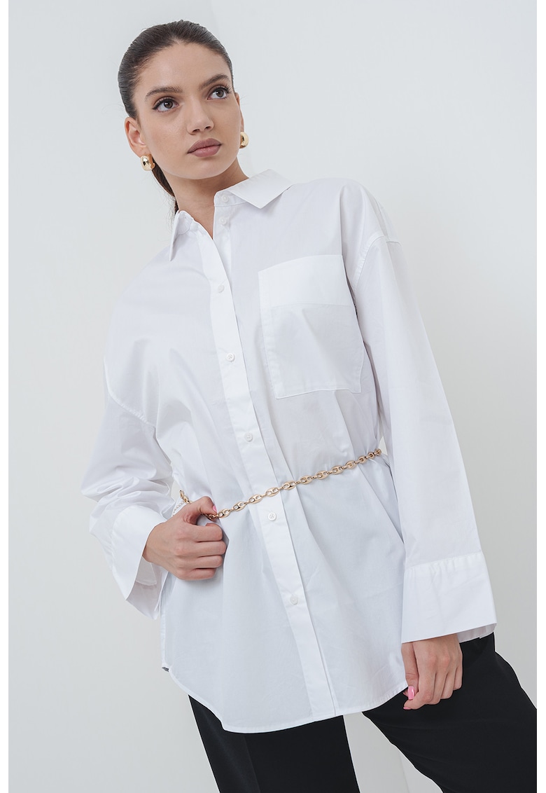 Camasa regular-fit din bumbac - Alb