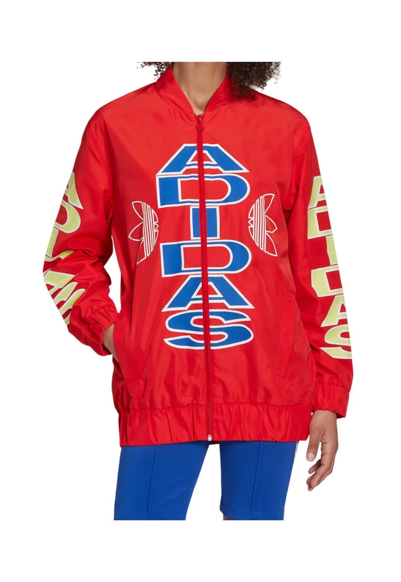 Jacheta cu imprimeu logo supradimensionat -