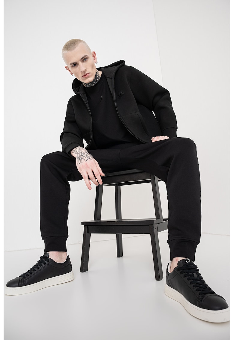 Hanoraccu fermoar si logo mic discret - Negru