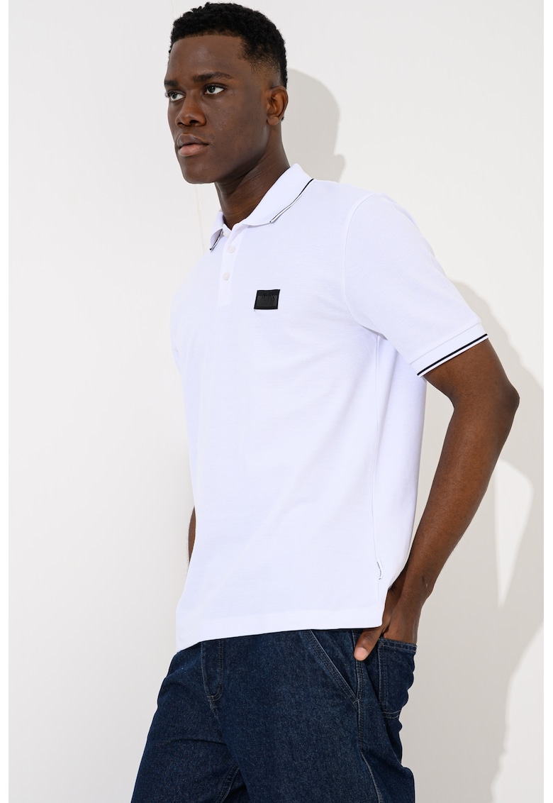 Tricou polo regular fit din pique
