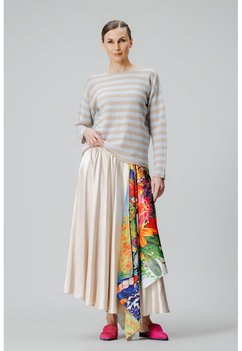 Bluza in dungi cu umeri cazuti