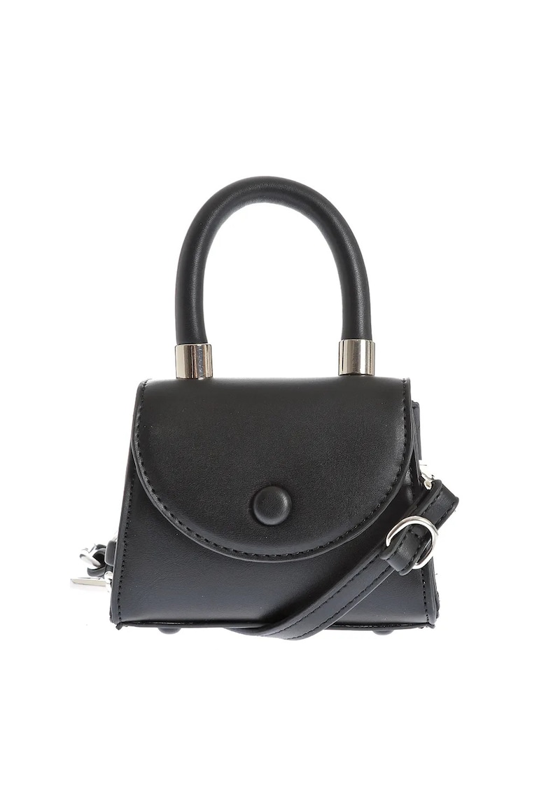 Geanta mini neagra din piele ecologica