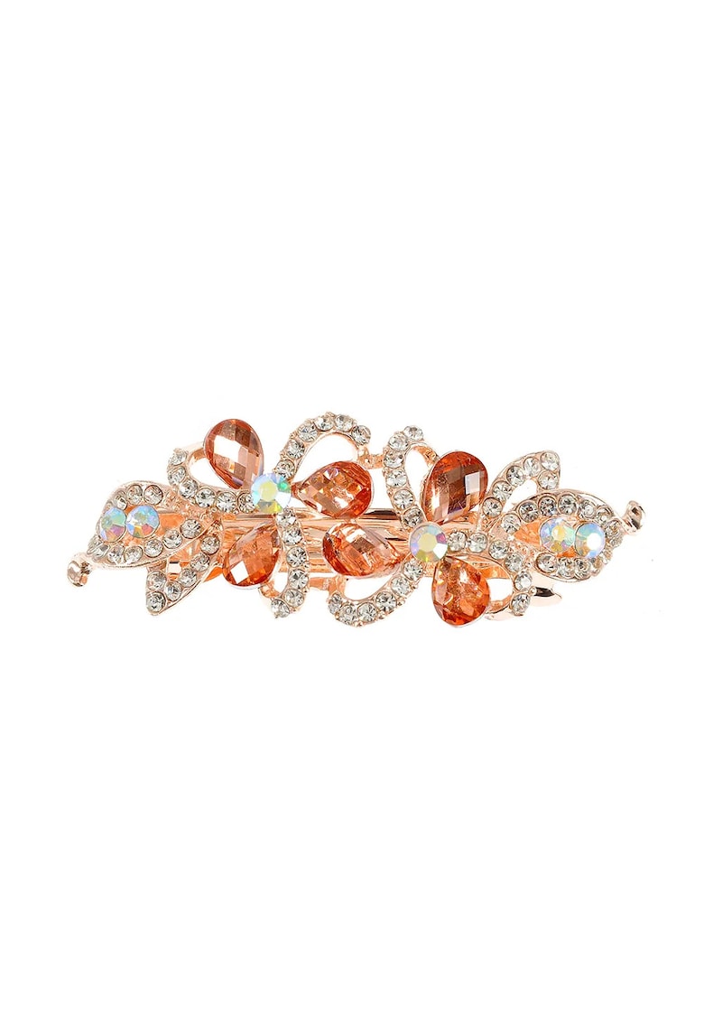 Clama de par aurie cu pietre albe