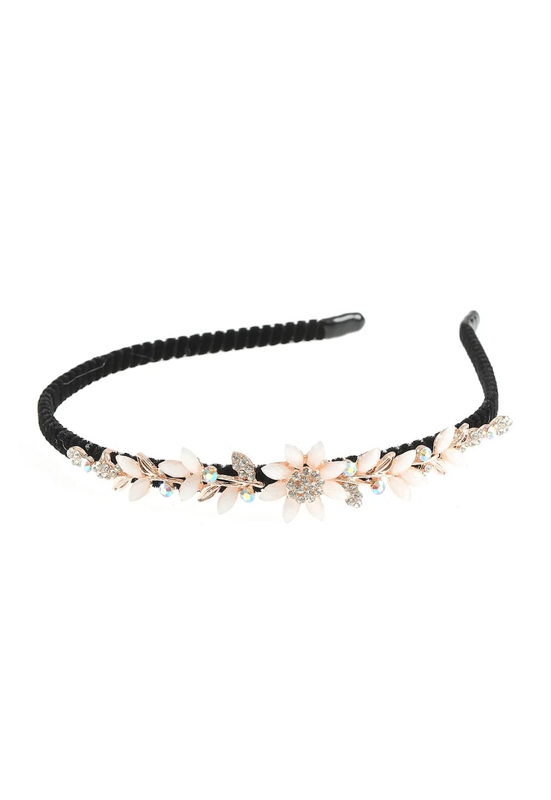 Bentita neagra cu flori roz