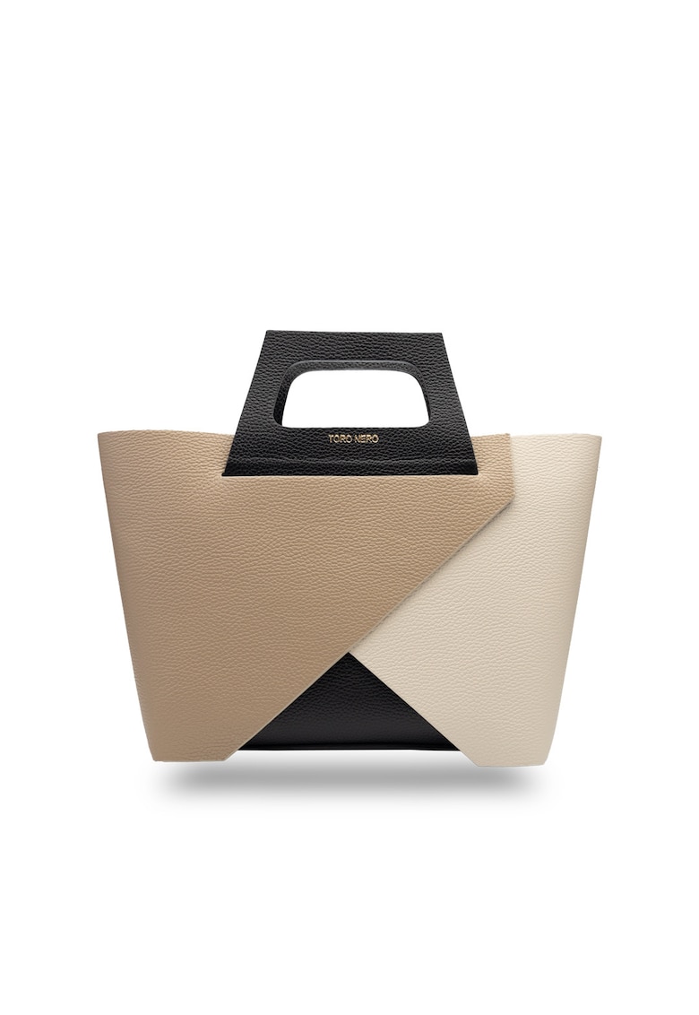 Geanta dama din piele naturala taupe Sophia