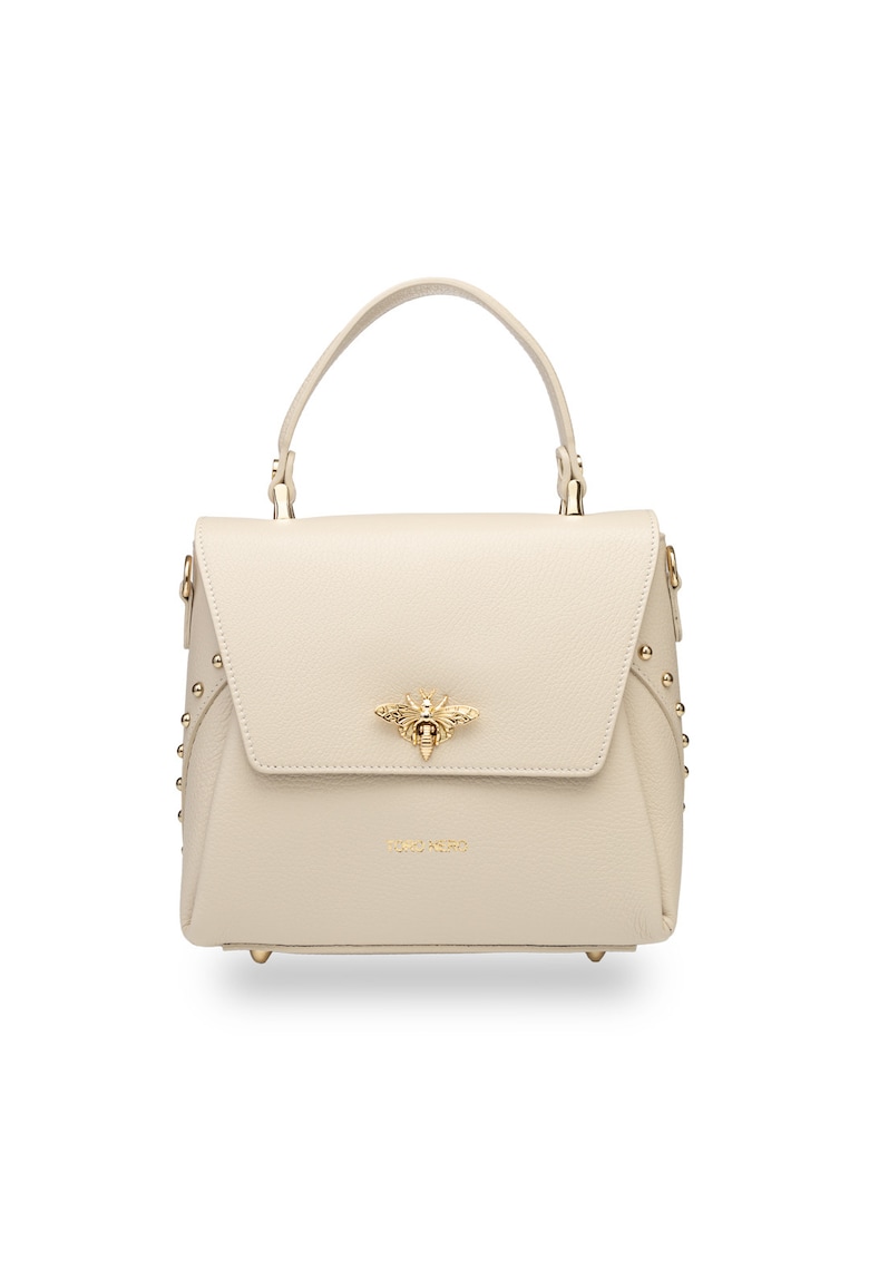 Geanta dama din piele naturala bej Olivia