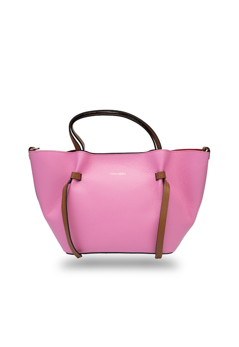 Geanta de urmar din piele naturala Loretta - Fucsia