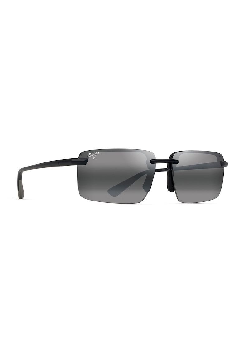 Ochelari de soare dreptunghiulari unisex cu lentile polarizate - Negru/Gri