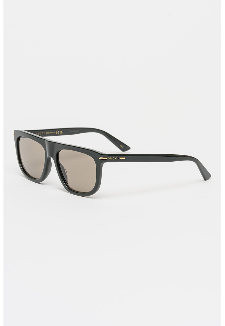 Ochelari de soare cu lentile-uni - Negru stins/Argintiu