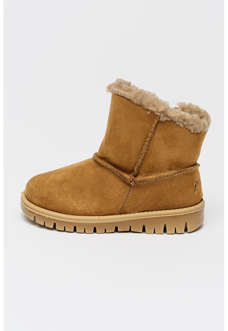 Ghete slip-on cu captuseala din blana shearling
