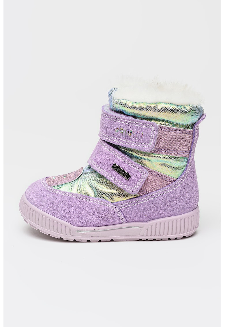 Ghete de iarna cu velcro si tehnologie Gore-Tex - Violet/Argintiu