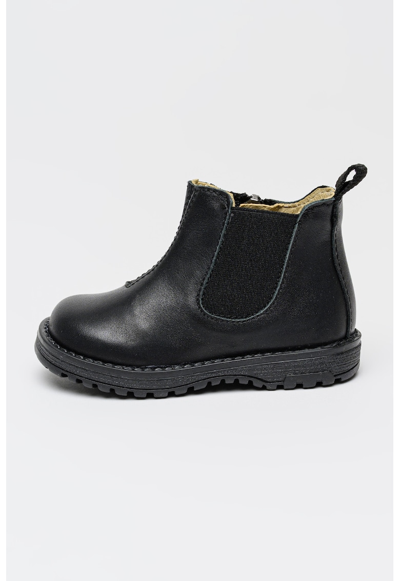 Ghete Chelsea din piele - Negru