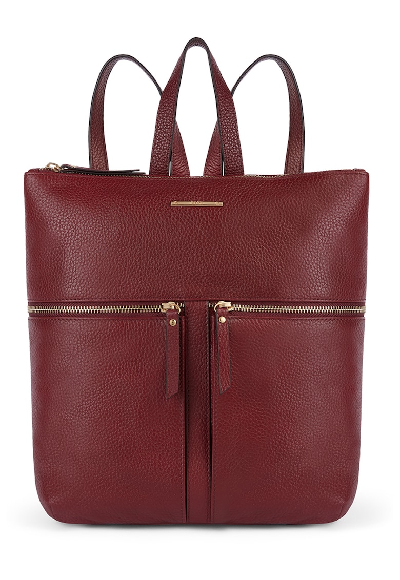 Rucsac din piele cu buzunare cu fermoar Irenie