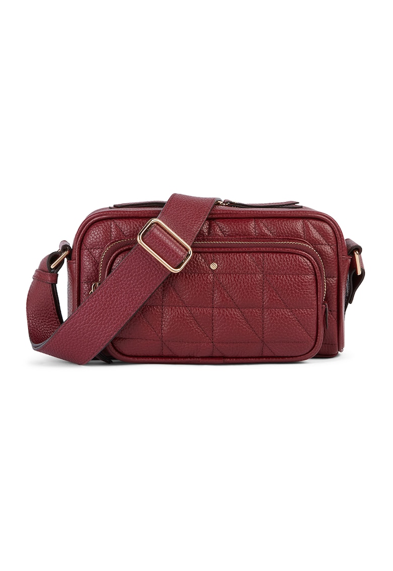 Geanta crossbody matlasata din piele