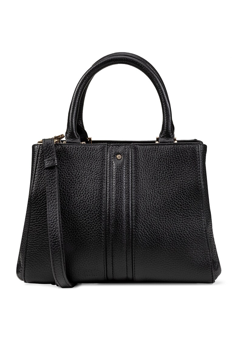 Geanta din piele cu maner si bareta Dhyalma - Negru