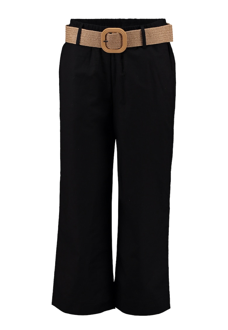 Pantaloni din amestec de in cu o curea