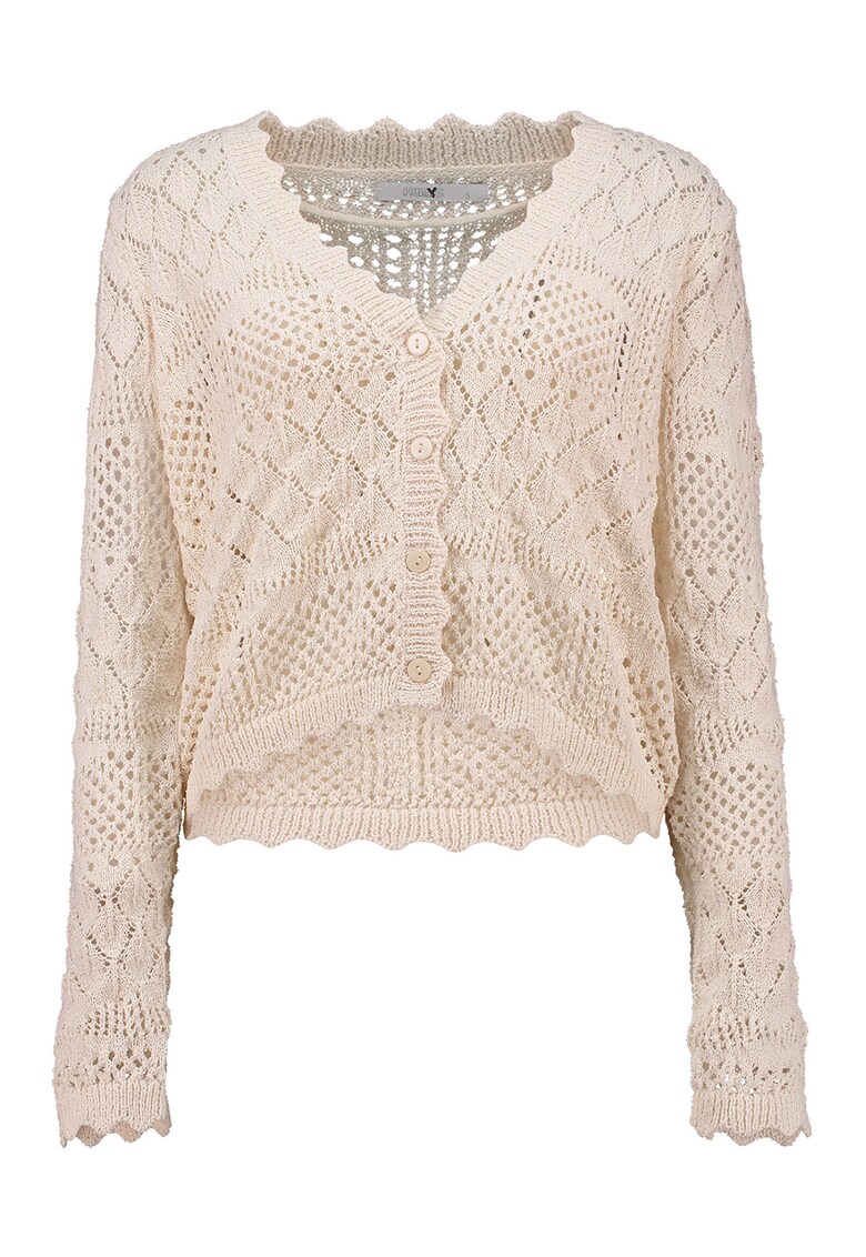 Pulover cu nasturi si decolteu in V