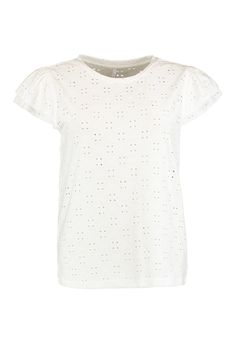 Tricou cu detalii perforate