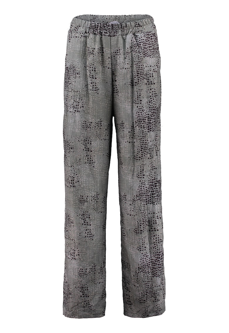Pantaloni cu imprimeu cu aspect de piele de reptila