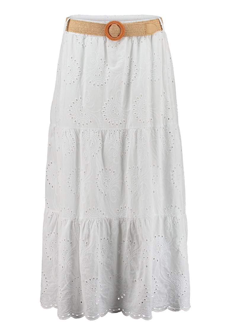 Fusta cu aspect stratificat si broderie