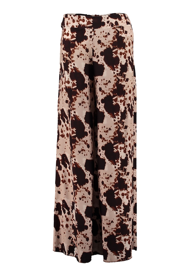 Pantaloni cu imprimeu si croiala ampla Pantaloni cu imprimeu si croiala ampla