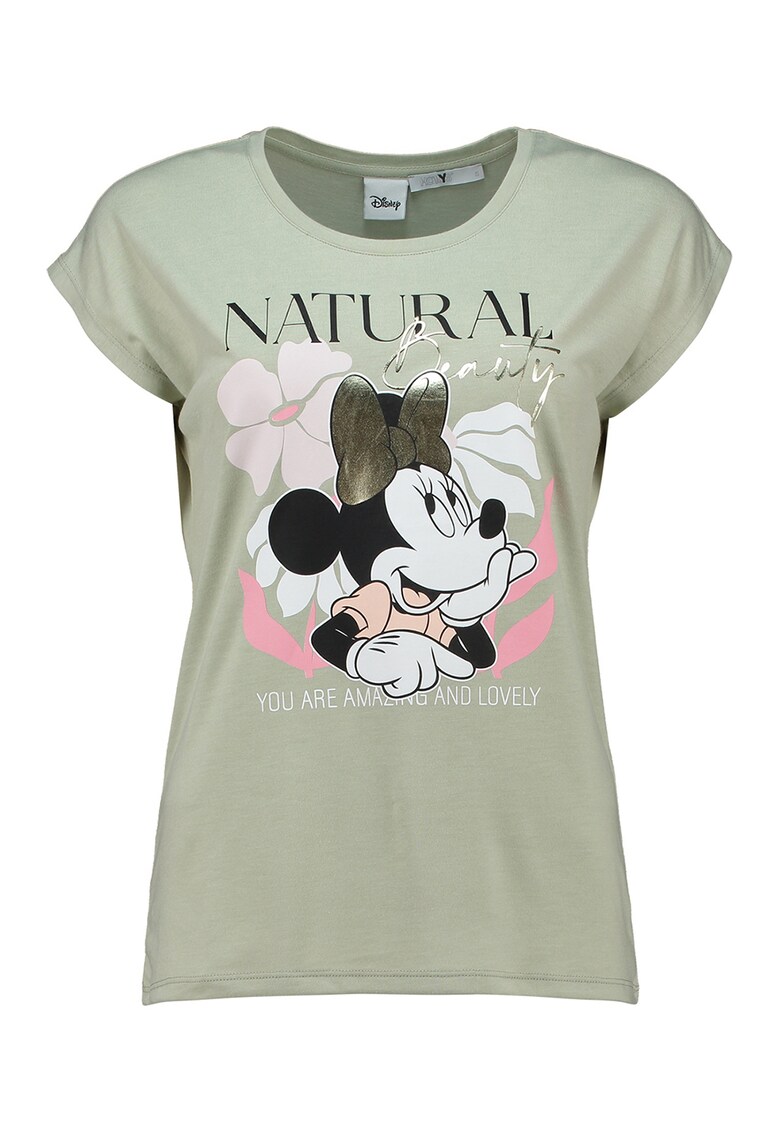 Tricou cu decolteu rotund si imprimeu cu Minnie Mouse Tricou cu decolteu rotund si imprimeu cu Minnie Mouse