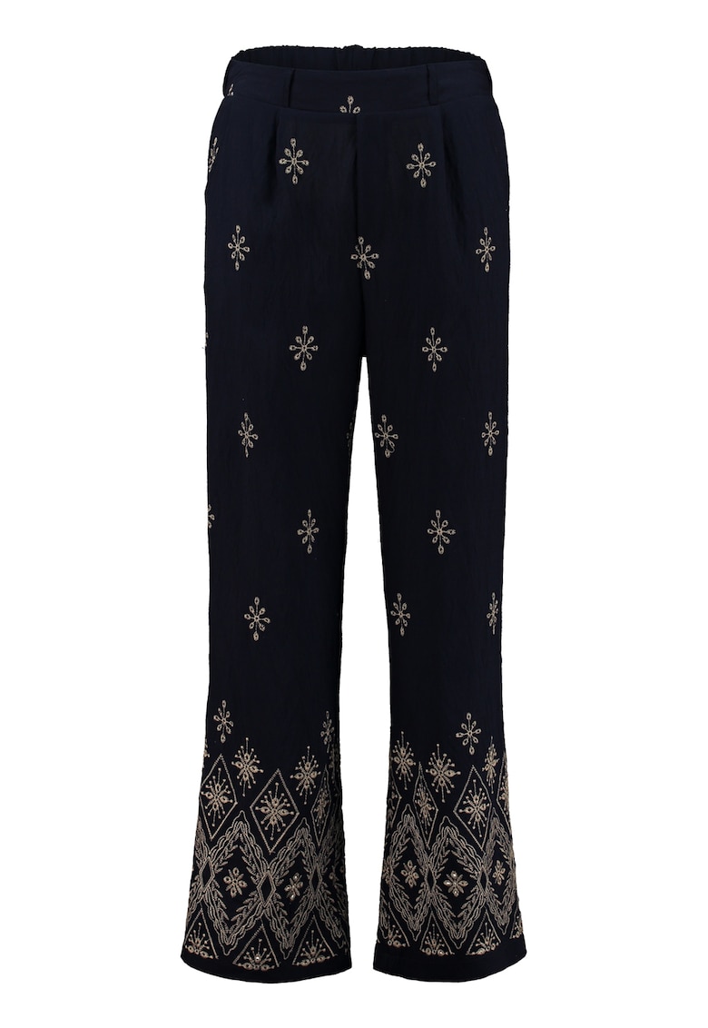 Pantaloni cu croiala bootcut si imprimeu