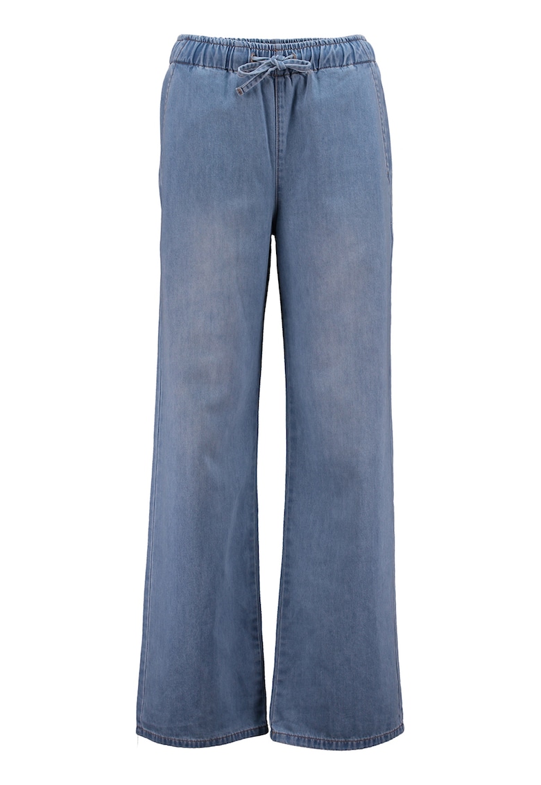 Blugi evazati cu snururi de ajustare
