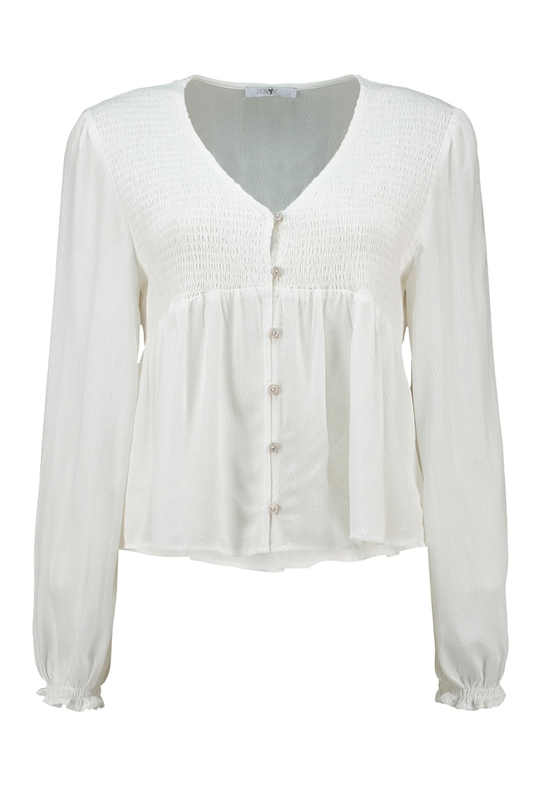 Bluza vaporoasa cu decolteu in V