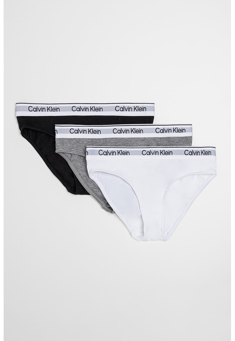 Set de chiloti cu banda logo in talie - 2 Perechi