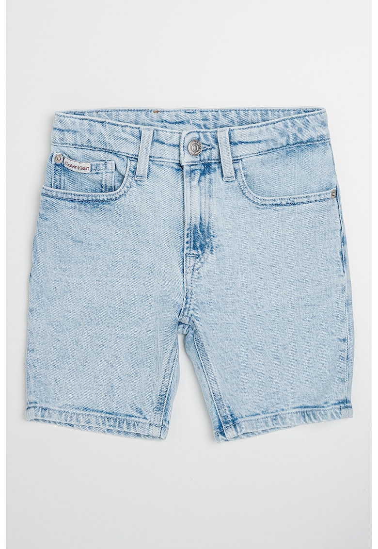 Blugi scurti cu talie medie - Albastru glaciar