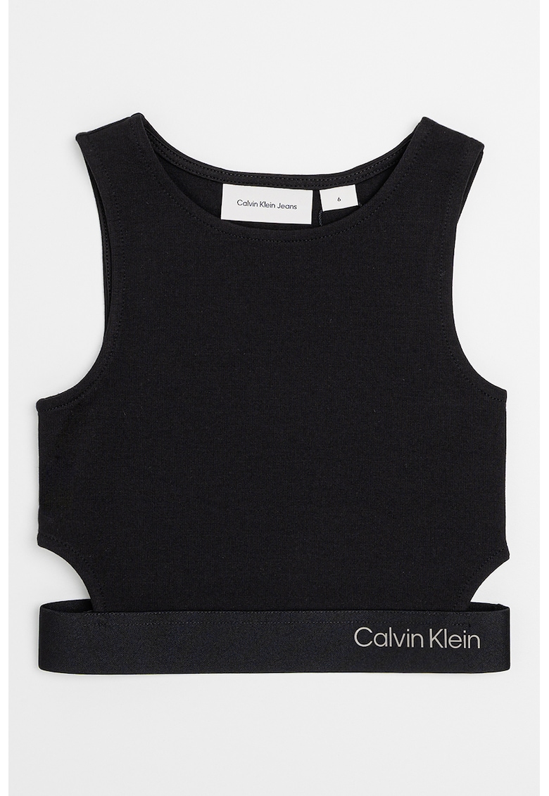 Top crop cu decupaje laterale