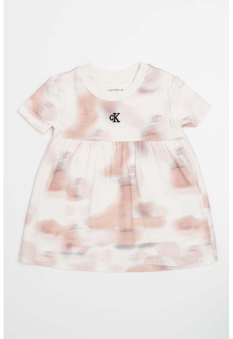 Rochie evazata cu model abstract