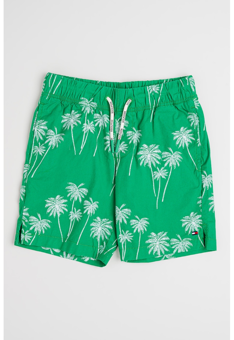 Pantaloni scurti din amestec de bumbac organic cu model tropical