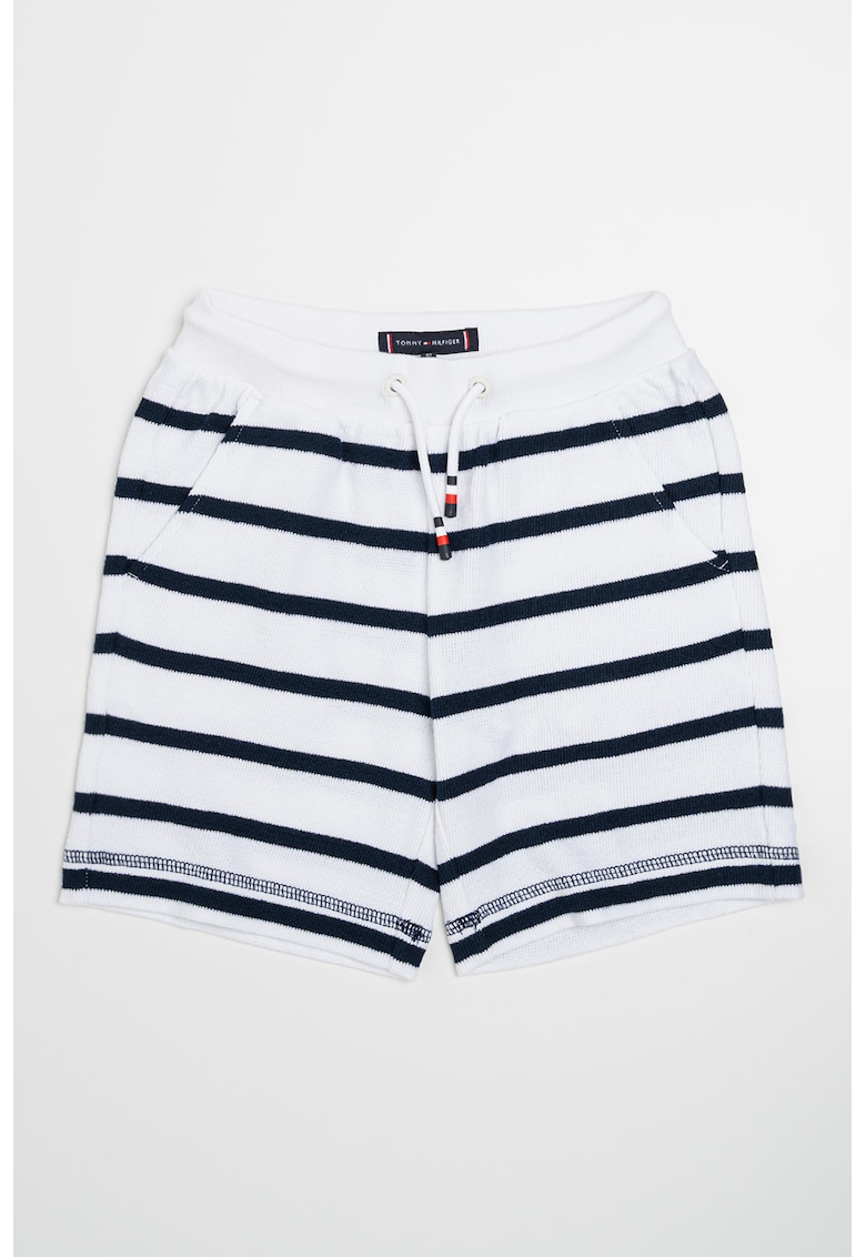 Pantaloni scurti de bumbac cu dungi