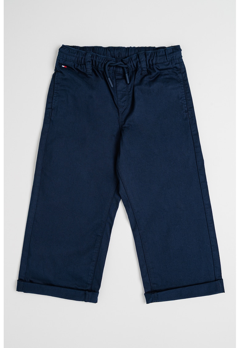 Pantaloni regular fit cu snururi - Bleumarin