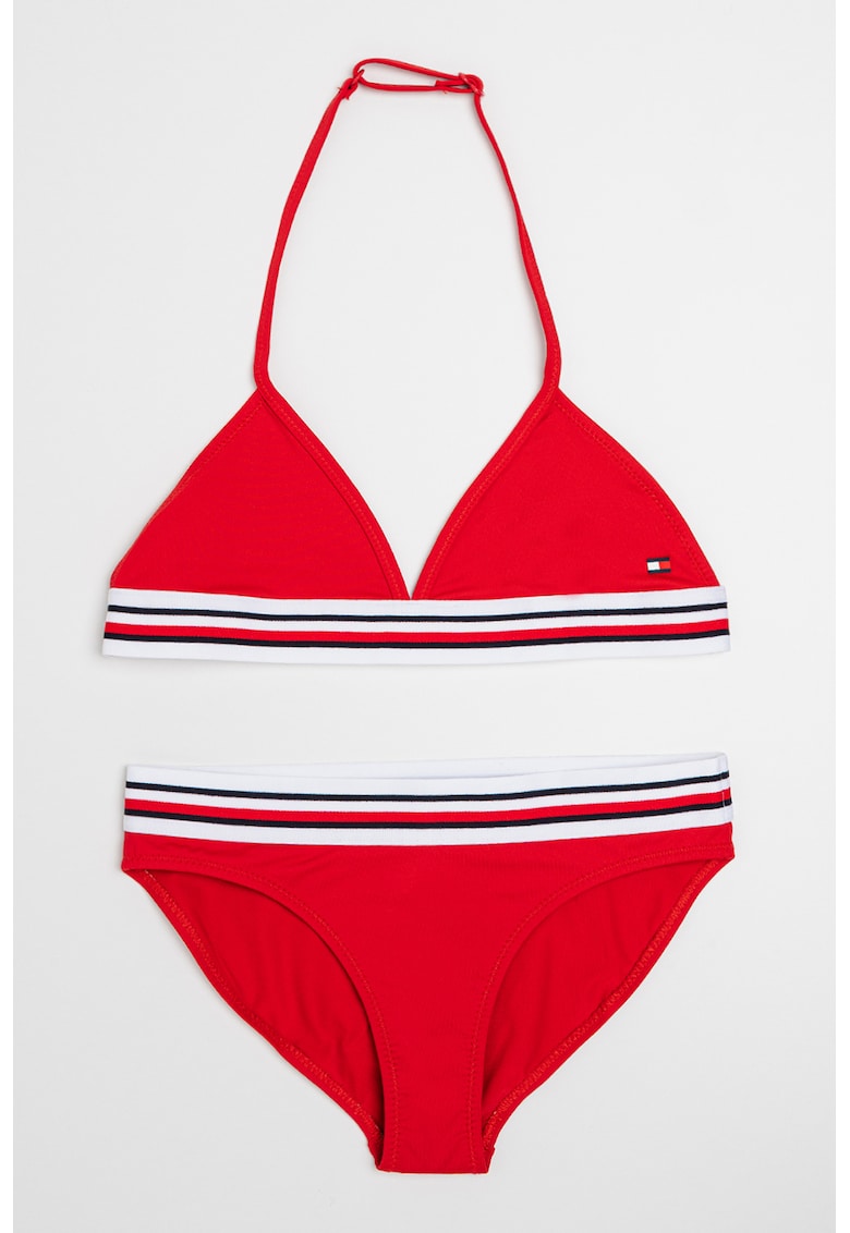 Costum de baie cu doua piese si logo discret