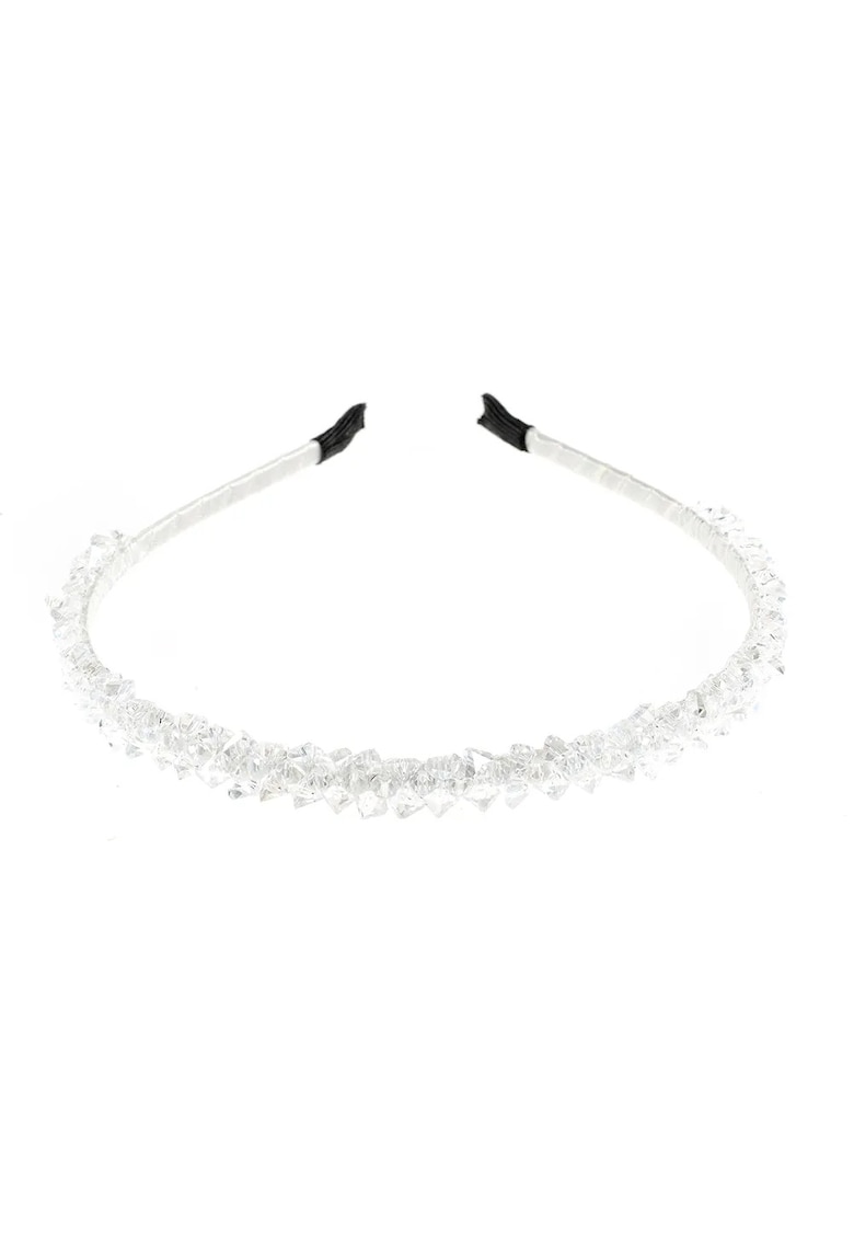 Bentita alba cu pietre acrilice