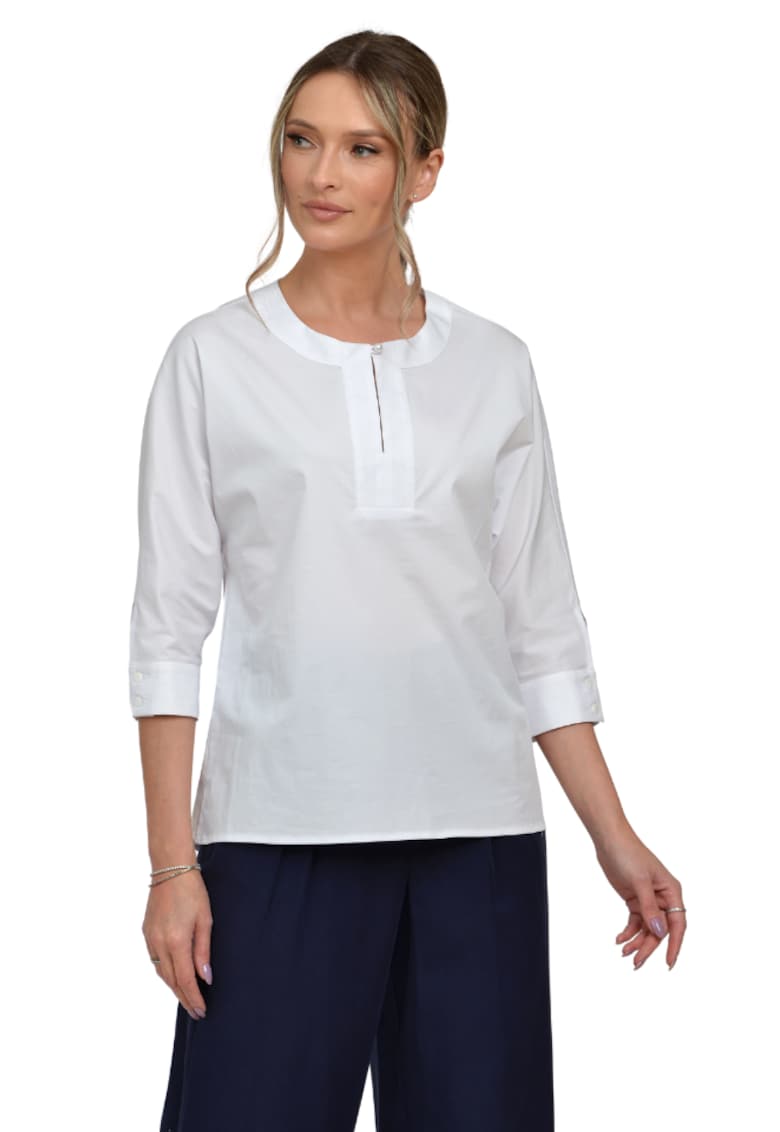 Bluza uni cu talie medie Narnia - Alb