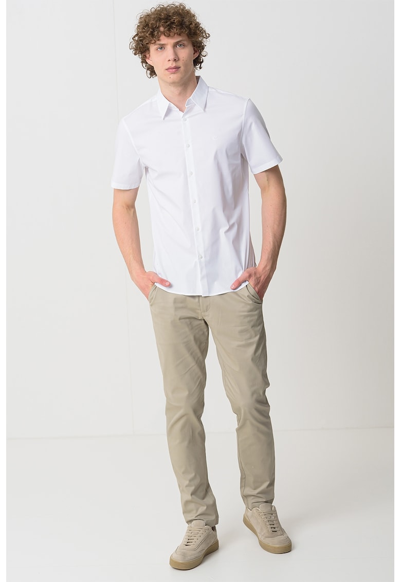 Camasa slim fit cu maneci scurte