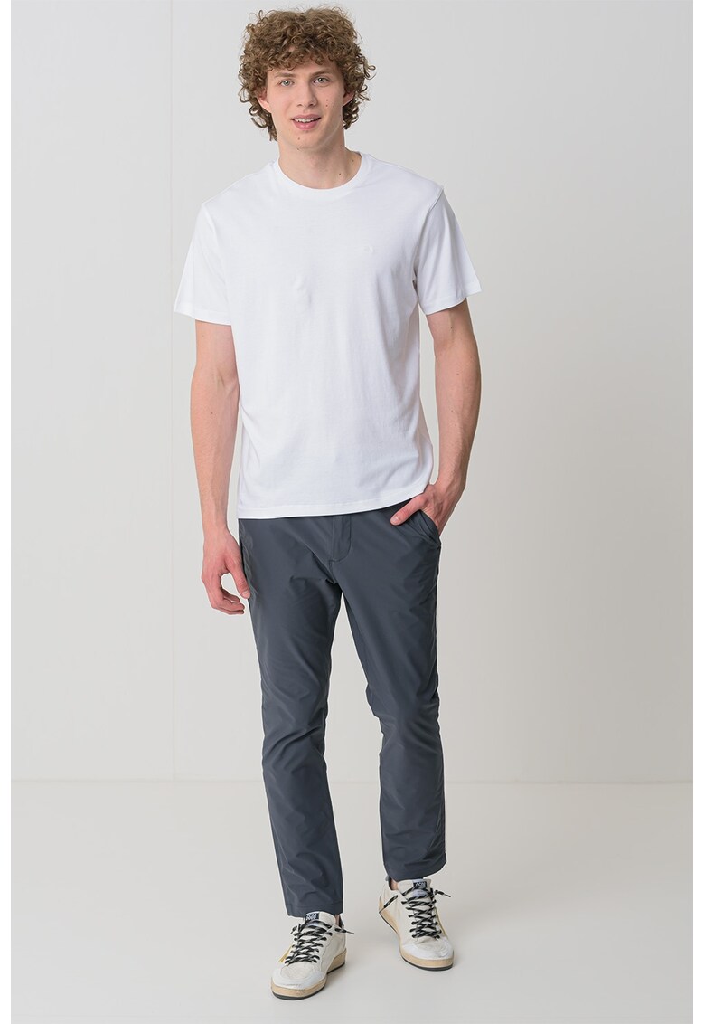 Tricou regular fit cu decolteu la baza gatului