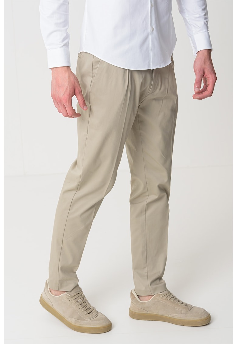 Pantaloni conici din amestec de bumbac